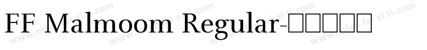 FF Malmoom Regular字体转换